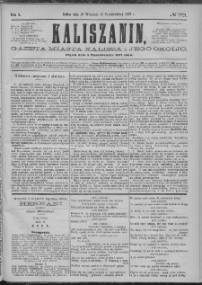 Kaliszanin : gazeta miasta Kalisza i jego okolic