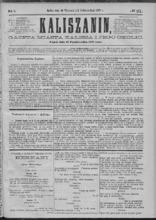 Kaliszanin : gazeta miasta Kalisza i jego okolic