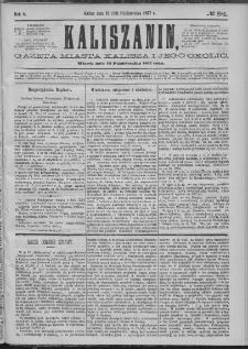Kaliszanin : gazeta miasta Kalisza i jego okolic