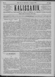 Kaliszanin : gazeta miasta Kalisza i jego okolic