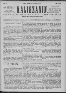 Kaliszanin : gazeta miasta Kalisza i jego okolic