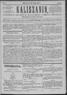 Kaliszanin : gazeta miasta Kalisza i jego okolic