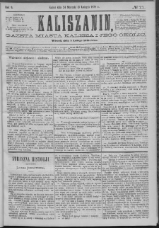 Kaliszanin : gazeta miasta Kalisza i jego okolic