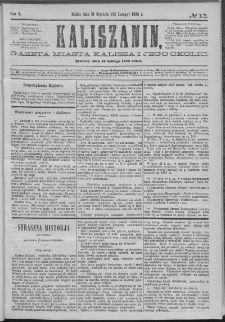 Kaliszanin : gazeta miasta Kalisza i jego okolic