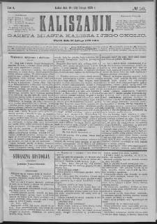 Kaliszanin : gazeta miasta Kalisza i jego okolic