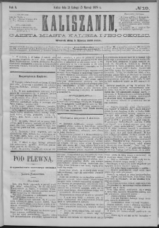 Kaliszanin : gazeta miasta Kalisza i jego okolic