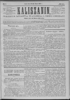 Kaliszanin : gazeta miasta Kalisza i jego okolic