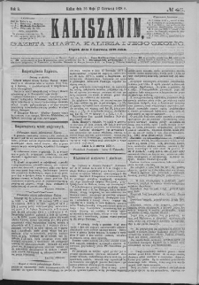 Kaliszanin : gazeta miasta Kalisza i jego okolic