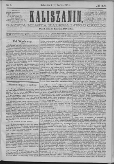 Kaliszanin : gazeta miasta Kalisza i jego okolic