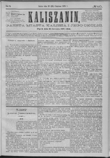 Kaliszanin : gazeta miasta Kalisza i jego okolic