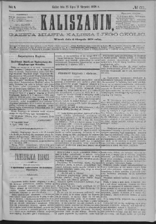 Kaliszanin : gazeta miasta Kalisza i jego okolic