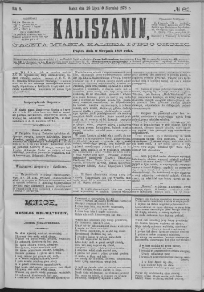 Kaliszanin : gazeta miasta Kalisza i jego okolic