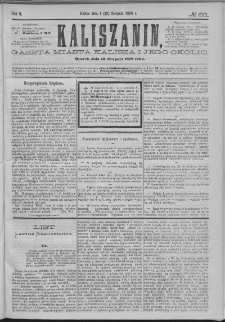 Kaliszanin : gazeta miasta Kalisza i jego okolic