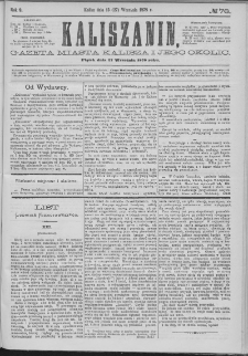 Kaliszanin : gazeta miasta Kalisza i jego okolic