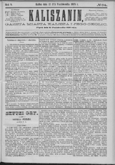 Kaliszanin : gazeta miasta Kalisza i jego okolic