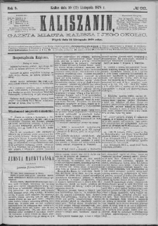 Kaliszanin : gazeta miasta Kalisza i jego okolic