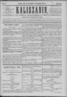 Kaliszanin : gazeta miasta Kalisza i jego okolic