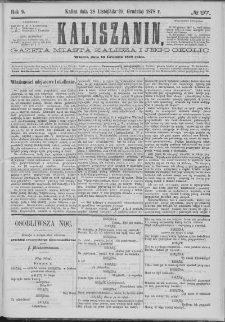 Kaliszanin : gazeta miasta Kalisza i jego okolic