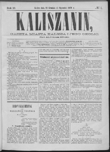 Kaliszanin : gazeta miasta Kalisza i jego okolic