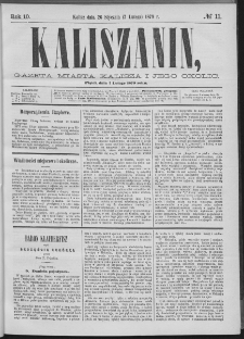 Kaliszanin : gazeta miasta Kalisza i jego okolic