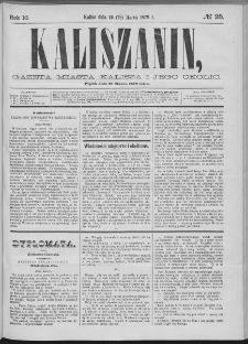 Kaliszanin : gazeta miasta Kalisza i jego okolic