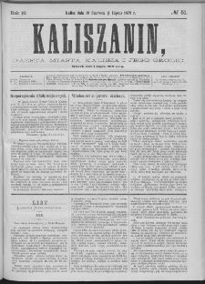 Kaliszanin : gazeta miasta Kalisza i jego okolic