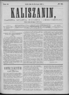 Kaliszanin : gazeta miasta Kalisza i jego okolic