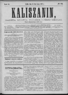 Kaliszanin : gazeta miasta Kalisza i jego okolic