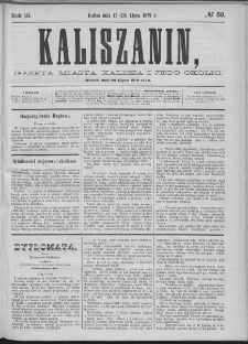 Kaliszanin : gazeta miasta Kalisza i jego okolic