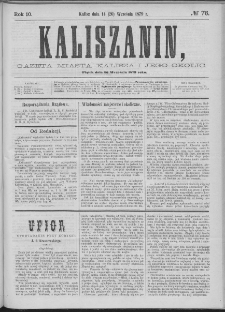 Kaliszanin : gazeta miasta Kalisza i jego okolic