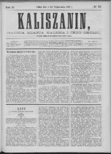 Kaliszanin : gazeta miasta Kalisza i jego okolic