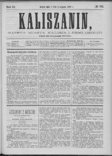 Kaliszanin : gazeta miasta Kalisza i jego okolic