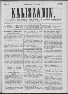 Kaliszanin : gazeta miasta Kalisza i jego okolic