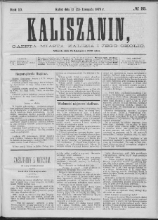 Kaliszanin : gazeta miasta Kalisza i jego okolic