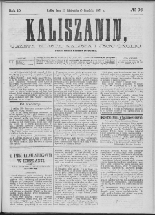 Kaliszanin : gazeta miasta Kalisza i jego okolic