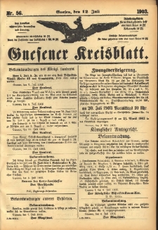Gnesener Kreisblatt 1903.07.12 Nr56