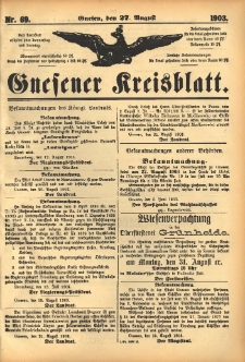 Gnesener Kreisblatt 1903.08.27 Nr69