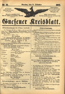 Gnesener Kreisblatt 1903.10.08 Nr81