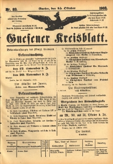 Gnesener Kreisblatt 1903.10.15 Nr83