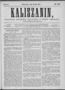 Kaliszanin : gazeta miasta Kalisza i jego okolic
