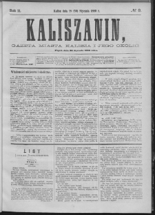 Kaliszanin : gazeta miasta Kalisza i jego okolic