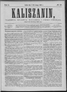 Kaliszanin : gazeta miasta Kalisza i jego okolic