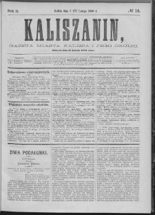 Kaliszanin : gazeta miasta Kalisza i jego okolic