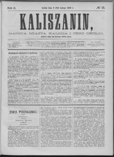 Kaliszanin : gazeta miasta Kalisza i jego okolic