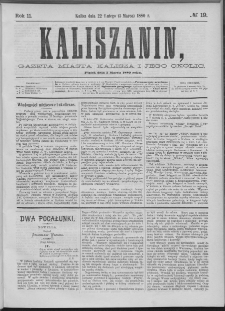 Kaliszanin : gazeta miasta Kalisza i jego okolic