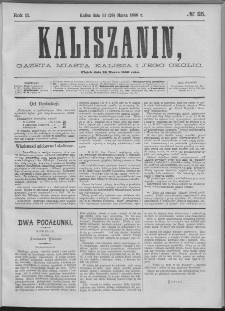 Kaliszanin : gazeta miasta Kalisza i jego okolic