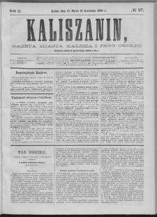 Kaliszanin : gazeta miasta Kalisza i jego okolic