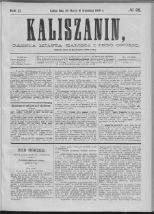 Kaliszanin : gazeta miasta Kalisza i jego okolic
