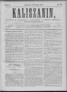 Kaliszanin : gazeta miasta Kalisza i jego okolic