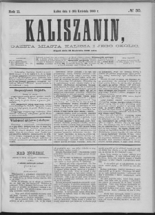 Kaliszanin : gazeta miasta Kalisza i jego okolic